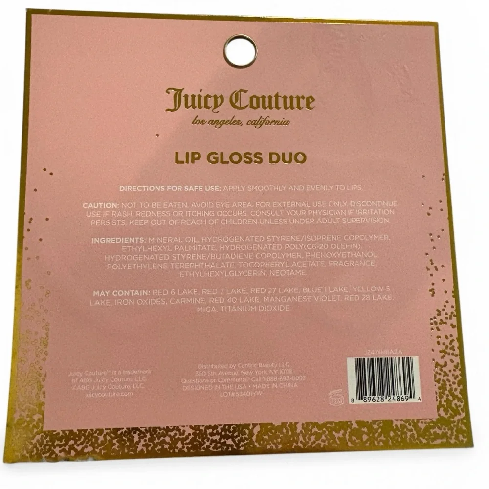 Juicy Couture Rose & Raspberry Heart Lip Gloss Duo